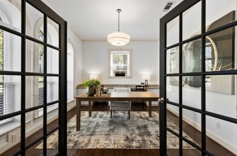 A staged office in Southlake house