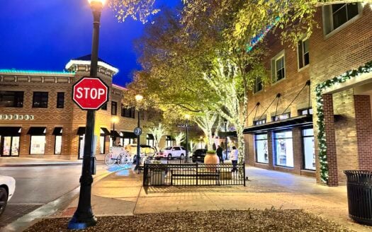 Town Square in Southlake at Night